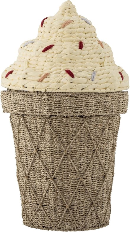 Bloomingville Mini - Cillie Basket w/Lid - Water Hyacinth