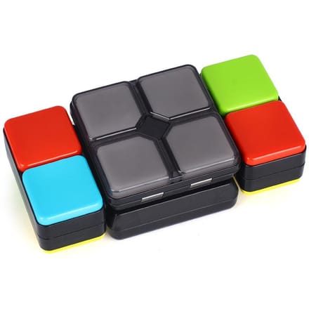 Flipslide Spel, Elektronisch Handheld Spel | Draai, Schuif en Match De Kleuren Om De Klok Te Verslaan - 4 Spelmodi - Multiplay red