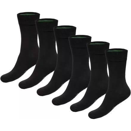 Bamboo Basics Zwarte Sokken Beau - 6-pack - Maat 35-40 - Bamboe Sokken - Normale Sokken