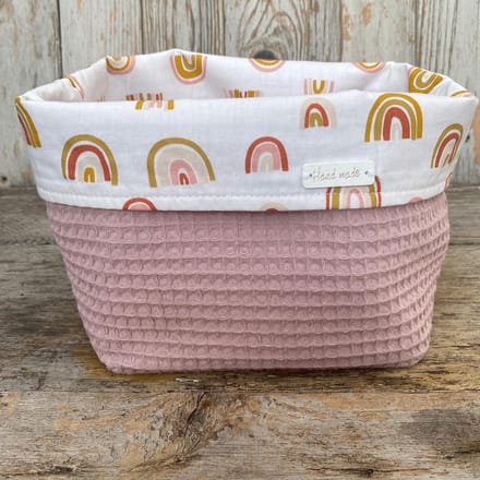 Lovely Stitches Commodemandje Roze Regenboog Oudroze