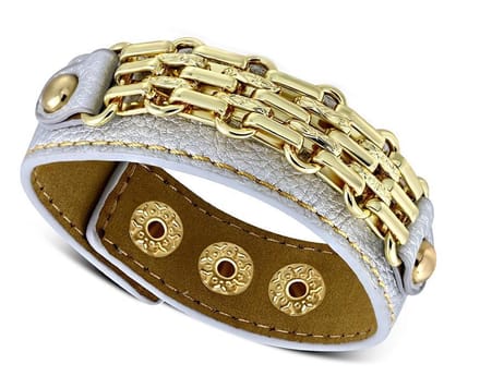 Montebello Armband Delphine Grey - PU Leer - Messing - 20mm - 18-22cm