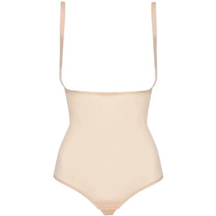 Bye Bra Forming Tulle WYOB Bodysuit Beige M