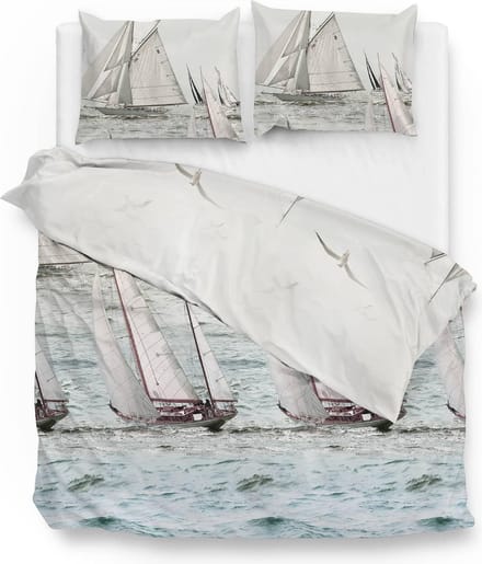 Zo!Home Marnix Dekbedovertrek - Lits-jumeaux - 260x200/220 cm - Blue