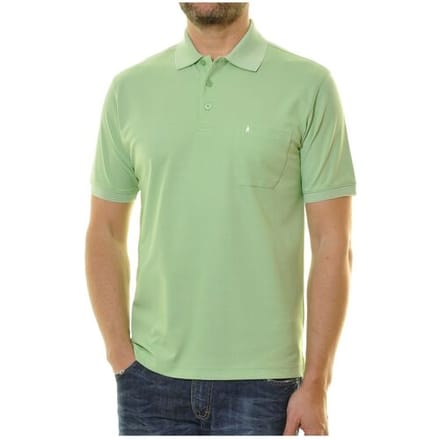 Ragman Softknit Poloshirt Breast Pocket Pima Cotton Mix Appel / male