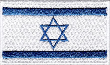 Patchy® – Israëlische Vlag Strijk Embleem Patch 6.5 x 4 cm