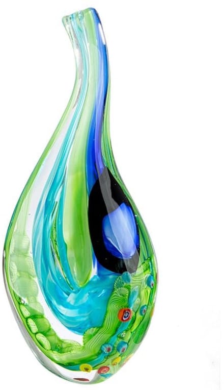 Decoratief beeld sculptuur Object Viridis H 38 cm Glas