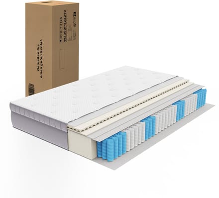 Matras-90x200-7 zone-25cm dik-Hypoallergeen-Comfort Foam-Duurzaam