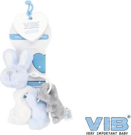 V.I.B. Pluche Konijn Sleutelbos Blauw