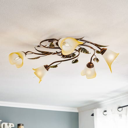 ONLI Miranda plafondlamp 5-lamps, brons
