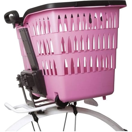 Plastic fietsmand met handvat en wielen Krayton