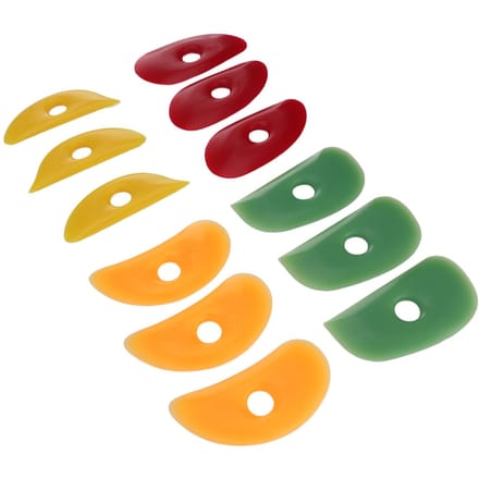 12 PIÈCES Outil en Silicone pour Argile Céramique, Forme Douce Lisse, Outil pour Projet DIY blue