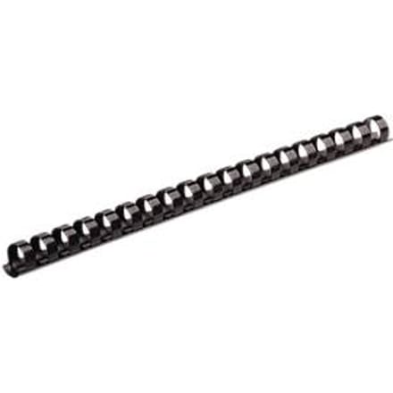 Fellowes plastic inbindruggen, formaat 8 mm, 100 stuks, voor inbindmachines plastic inbindrug zwart, 100