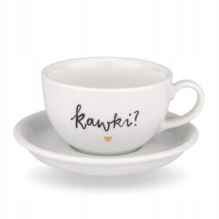 Porseleinen Kop & Schotel 250 ml - Gouden Hart Koffie