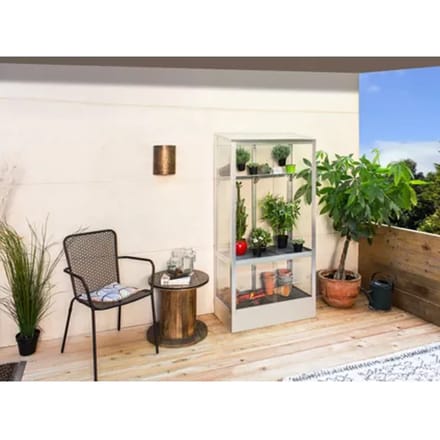 Vitavia Tuinkas Polis 350 - Veiligheidsglas 3mm - Aluminium - 81x43x166cm