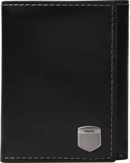 FOSSIL Kaarthoes Hayes Trifold Black Zwart