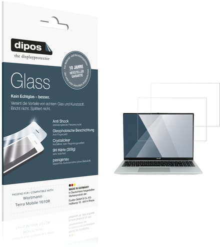 dipos – 2x Pantserfolie geschikt voor Wortmann Terra Mobile 1610R | 9H Screenprotector
