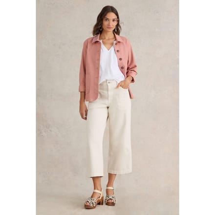 White Stuff Carrie Denim Jacket Mid Pink Größe: 18 REGULAR | Leichte Jacken Outlet | Damen | Blau