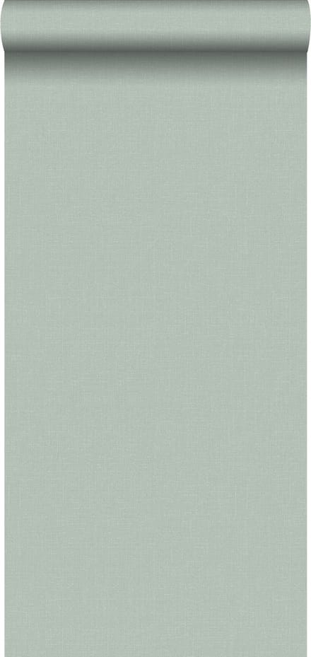 ESTAhome behang linnenstructuur celadon groen - 53 cm x 10.05 m - 148740