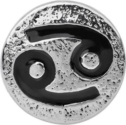 Quiges - Dames Click Button Drukknoop 18mm Horoscoop Kreeft - EBCM265