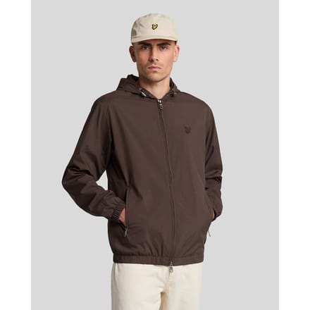 Herenjas Lyle And Scott Tonal Eagle Hooded Bomber Jacket in Groen