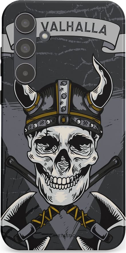 Casetastic hoesje geschikt voor Samsung Galaxy A55 - Dubbellaagse bescherming - Valhalla - Fashion Case - Donkergrijs Grijs