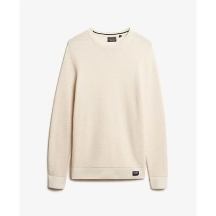 Superdry - Gebreide trui met ronde hals en textuur - Heren - Sweaters