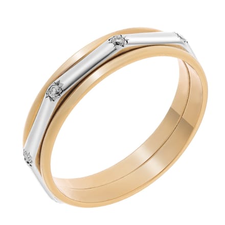 Orphelia RD-3015/55 - Ring - Bicolor Goud 18 Karaat - Diamant 0.08 ct
