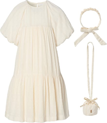 Noppies Jurk Ekalake - Antique White - Maat 92