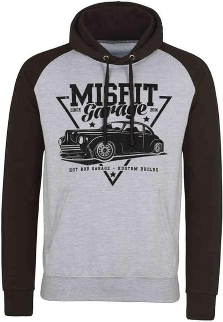 Misfit Garage Hoodie/trui -S- Since 2014 Grijs/Zwart