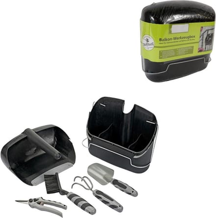 Balkon Tuingereedschap Box - Zwart - 29 cm