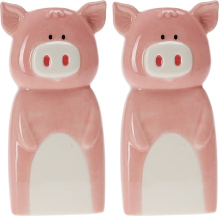 Waterverdamper radiator - 2x - varken - kunststeen - kinderkamer - 18 cm - luchtbevochtiger