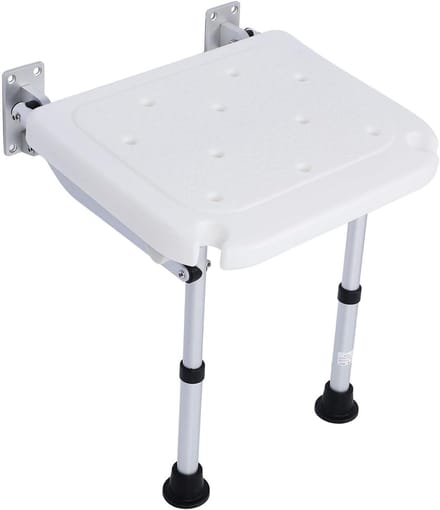 Opvouwbare Douchestoel - Badbank - Veilig Douchen - Antislip Steun - 40 cm Lengte - Wit