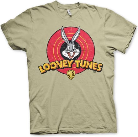 Looney Tunes T-shirt met verweerd logo, kaki