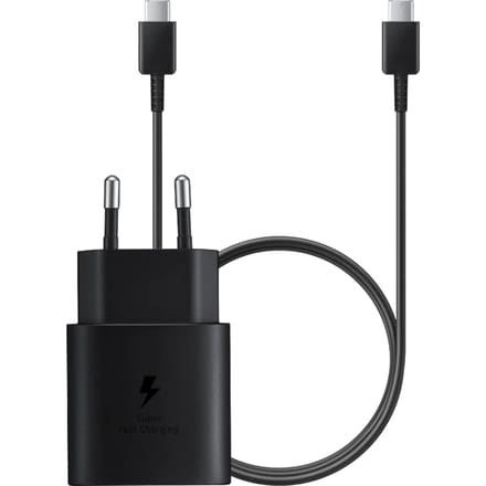 Samsung Super Fast Charging Oplader 25W + Usb C Kabel 1m Kunststof Zwart