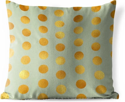 Buitenkussen Weerbestendig - Patroon - Stippen - Groen - 50x50 cm