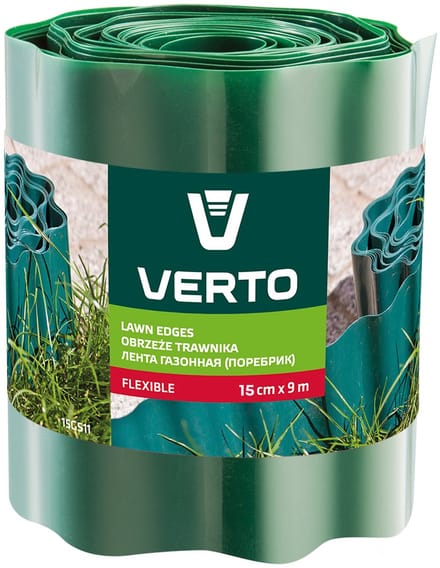 VERTO Serie - Tuinrand - Groen - 15 cm x 9 m