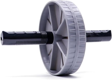 Buikspierroller - Ab roller buikspier trainer - Core training - Automatische terugslag - 15 cm diameter - Grijs