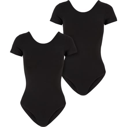 Urban Classics - Organic Stretch Jersey 2Pack Bodysuit - XXL - Zwart/Zwart
