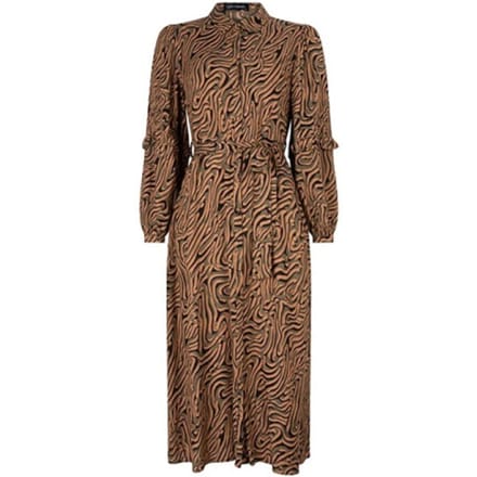 Lofty Manner Jurk Dress Marr Mu211 Multi Zebra Print Dames Maat - XS