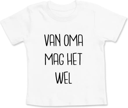 Strijkapplicatie "Van Oma Mag Het Wel"