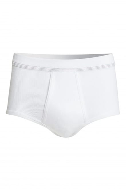 Con-ta - 2 heren slips 740/6330 met ribbel - wit - maat 5 (M)