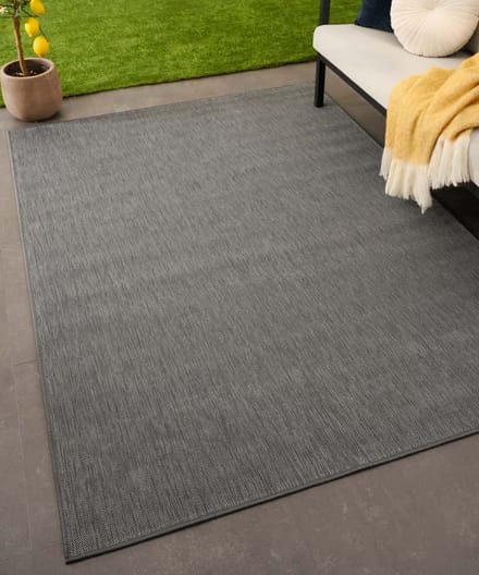 Buitenkleed effen - Flip grijs 160x220
