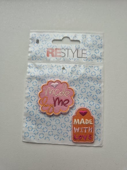 Restyle strijkapplicatie ´made by me & made with love'