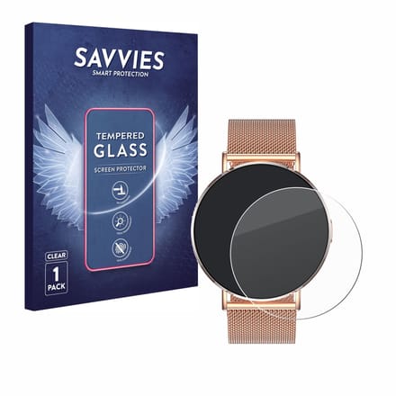 Savvies - Glas Screenprotector voor Levowatch Eve 1.3" - Gehard Beschermglas 9H