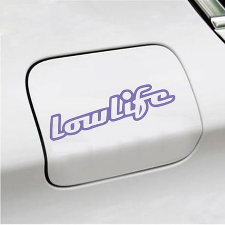 Bumpersticker - Lowlife - 6,3 X 22,1 - Paars