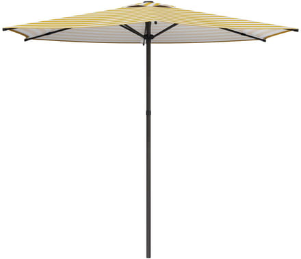 vidaXL - Tuinparasol - 270 - x - 270 - cm - Polyester - Rechthoekig - Geel - en - Wit