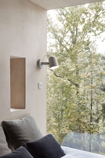 HAY wandlamp Noc Wall Button, donkergrijs, metaal, E14