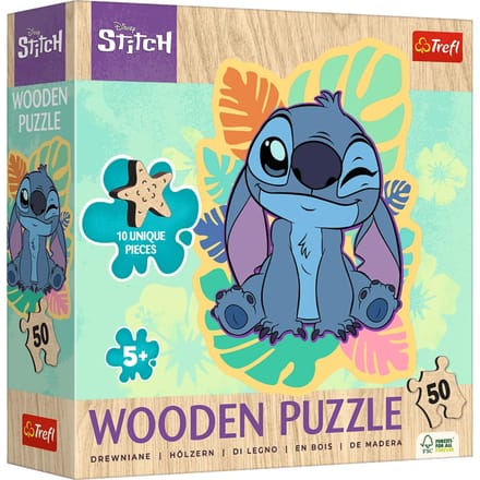 Trefl houten puzzel Lilo & Stitch - 50 stukjes - FSC Mix - kinderpuzzel