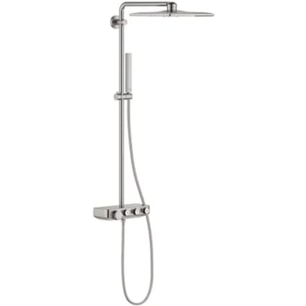 Grohe Regendouche Euphoria Smartcontrol System - Met Thermostatische Kraan - Grijs - Vierkant - Met Handdouche - 15cm Hartafstand - 2-straals