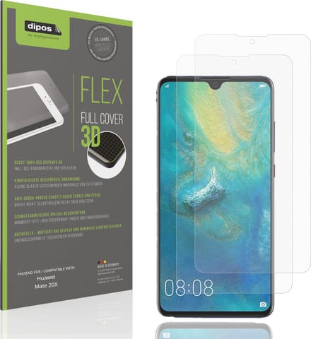 dipos FLEX – 2x Matte Screenprotector geschikt voor Huawei Mate 20X | Volledige Schermbescherming | Case-Friendly